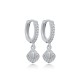 Shell Charm CZ Stone Wholesale Dangle Earrings 14k Gold Jewelry