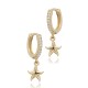 Starfish Charm CZ Stone Wholesale Dangle Earrings 14k Gold Jewelry