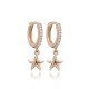 Starfish Charm CZ Stone Wholesale Dangle Earrings 14k Gold Jewelry