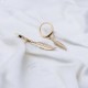 Leaf Charm Hoop Earring Wholesale Turkish 14k Gold Earrings