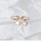 Maple Leaf Charm Hoop Earring Wholesale Turkish 14k Gold Earrings