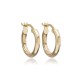 Roped Hoop Earring Wholesale Turkish 14k Gold Earrings