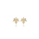 Maple Leaf Stud Earring Wholesale Turkish 14k Gold Earrings