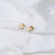 Maple Leaf Stud Earring Wholesale Turkish 14k Gold Earrings