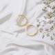 Round Design 18 mm Hoop Earrings Wholesale Turkish 14k Gold Jewelry