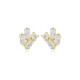 Minimalist Baguette Stone Stud Earrings Wholesale Turkish 14k Gold Jewelry