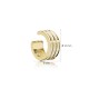 Plain Elegant Single Cuff Earring Wholesale Turkish Handmade 14k Gold Jewelry