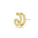 Trendy Design Plain Single Cuff Earring Wholesale Turkish Handmade 14k Gold Jewelry