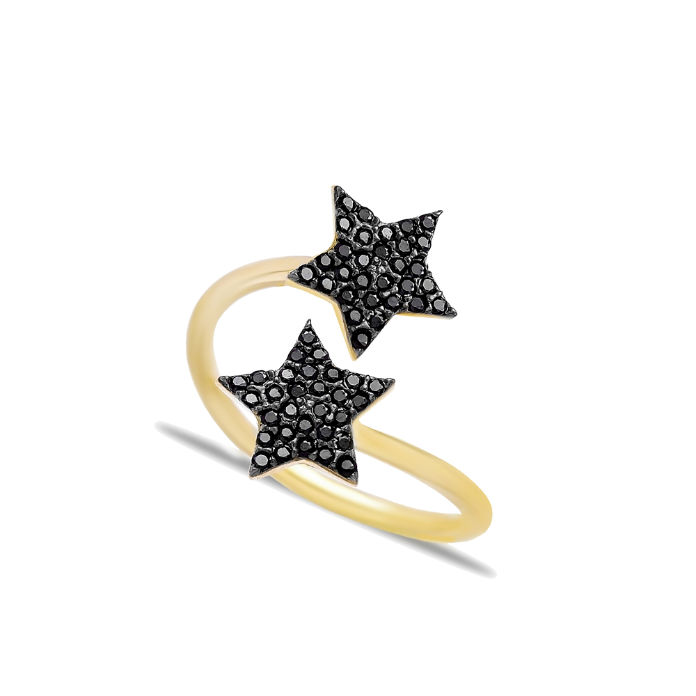 Double Side Star Wrap  Wholesale Turkish 14K  Gold Ring