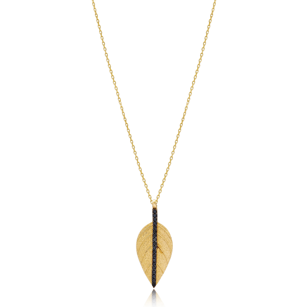 Leaf Design Wholesale Turkish 14K Gold Pendant