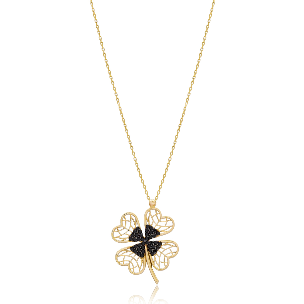 Four Leaf Clover Design Wholesale 14k Gold Pendant