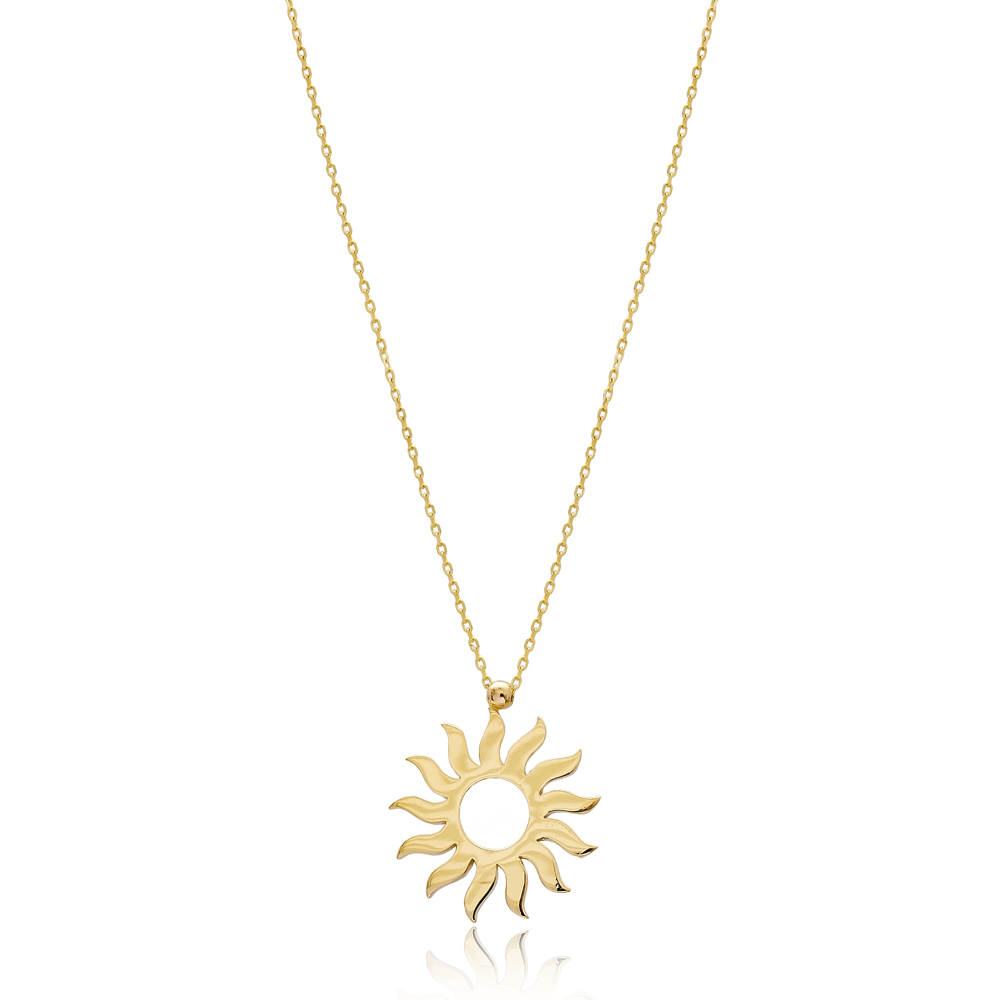  14k Gold Sun Design Wholesale Handmade Pendant