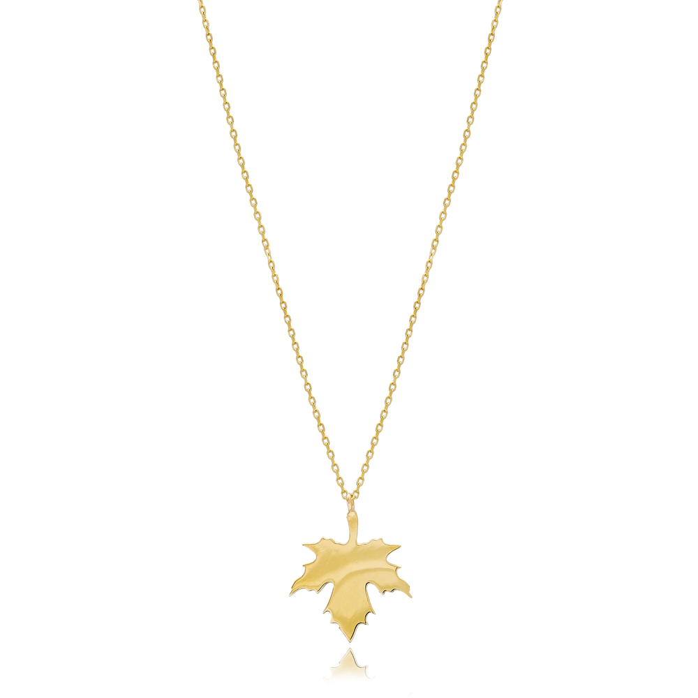 Grape Leaf Design Wholesale Handmade 14k Gold Pendant