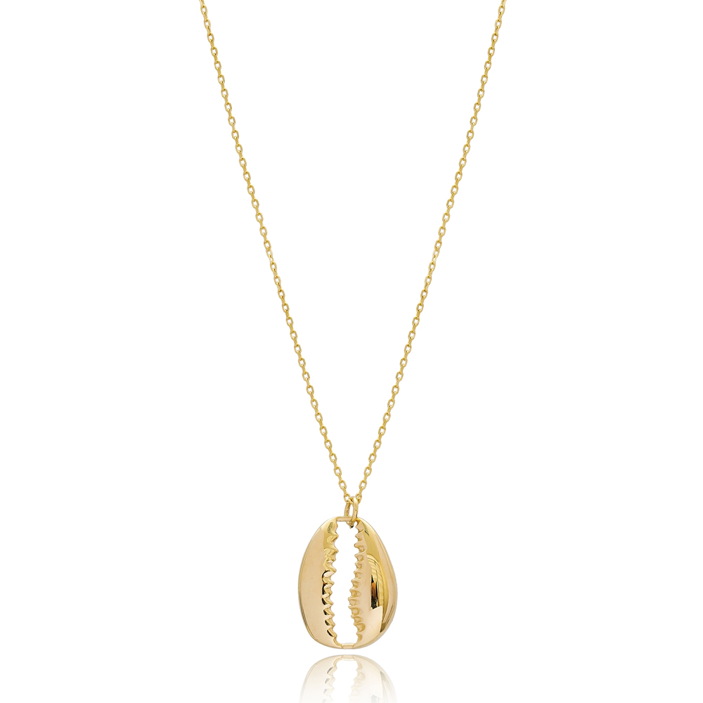 Fashion Shell Design Wholesale 14k Gold Pendant