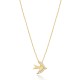 Minimal Swallow Design Wholesale Turkish 14k Gold Pendant