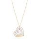 Triple Heart Pendant Turkish 14k Gold Necklace