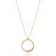 Round Design Minimal Butterfly Wholesale 14k Gold Pendant