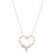 Heart Design Baguette Stone Wholesale 14k Gold Pendant