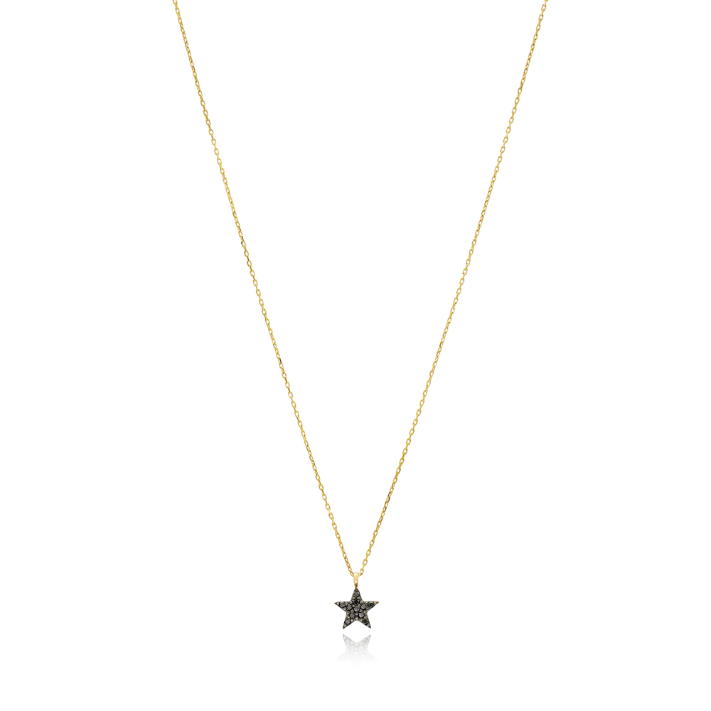 Minimal Star Wholesale Turkish 14k Gold Pendant