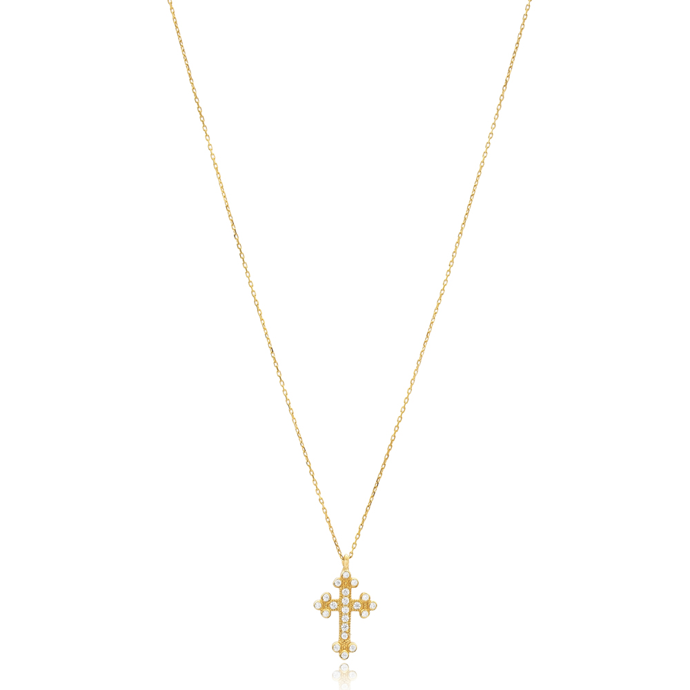 Gothic Cross Wholesale Turkish 14k Gold Pendant