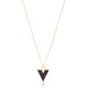 Inlaid Triangle Wholesale Turkish 14k Gold Pendant