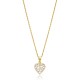 Baguette Heart Design Wholesale Turkish 14k Gold Necklace