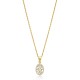 Oval Shape Design Wholesale Turkish 14k Gold Necklace