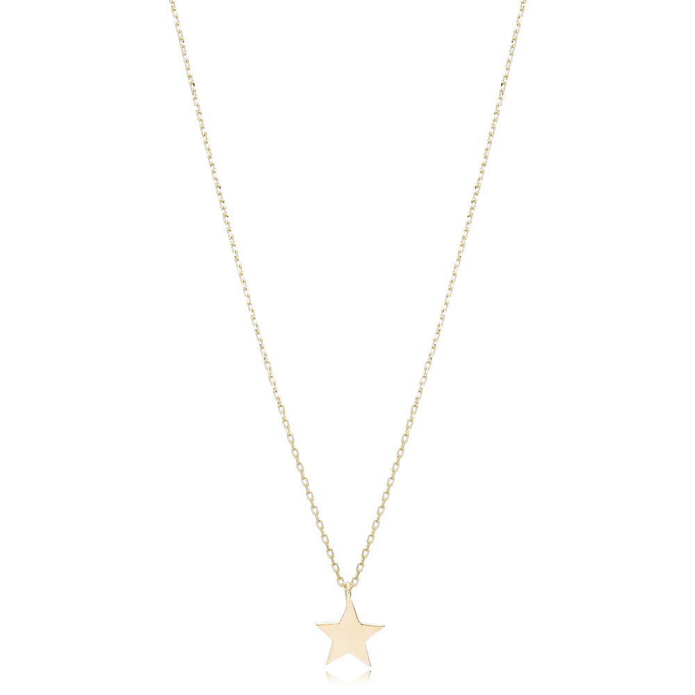 14K Gold Star Pendant Turkish Wholesale Gold Jewelry