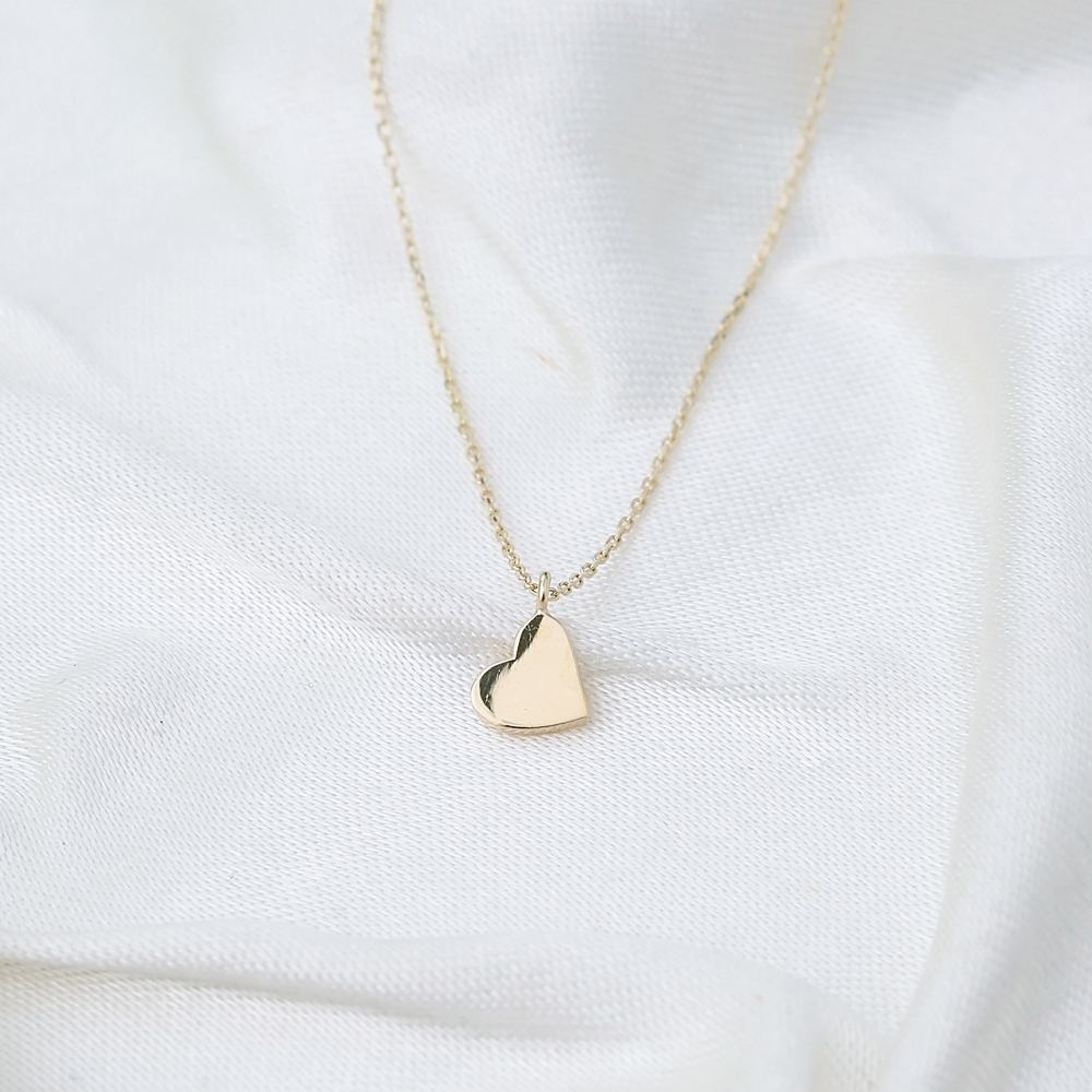 14K Gold Heart Pendant Turkish Wholesale Gold Jewelry