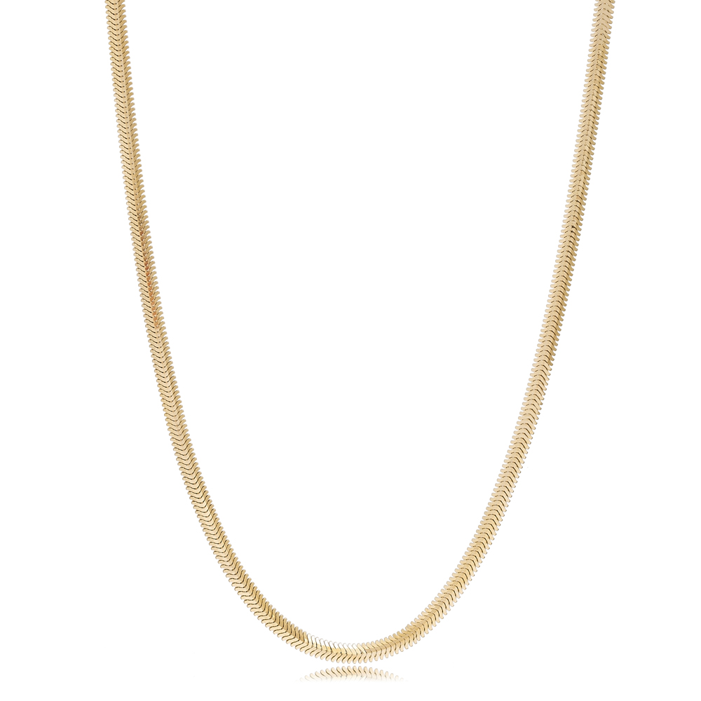  3.20 mm 14K Gold Sneak Necklace Turkish Wholesale Gold Jewelry