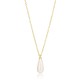 Drop Shape Pearl Charm 14K Pendant Turkish Handcrafted Gold Jewelry