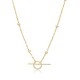 Elegant Ball Chain Design 14K Pendant Turkish Handcrafted Gold Jewelry