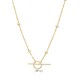 Elegant Ball Chain Design 14K Pendant Turkish Handcrafted Gold Jewelry