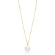 Pearl Charm Elegant Design 14K Pendant Turkish Handcrafted Gold Jewelry