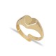 Plain Heart Design Adjustable Ring 14k Solid Gold Jewelry