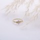 Flower Design CZ Wholesale Cluster Ring 14k Gold Jewelry