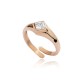 Square Design CZ Wholesale Adjustable Ring 14k Gold Jewelry