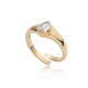 Pear Design CZ Wholesale Adjustable Ring 14k Gold Jewelry