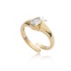 Pear Design CZ Wholesale Adjustable Ring 14k Gold Jewelry