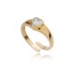 Heart Design CZ Wholesale Adjustable Ring 14k Gold Jewelry