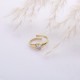 Heart Design CZ Wholesale Adjustable Ring 14k Gold Jewelry