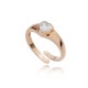 Heart Design CZ Wholesale Adjustable Ring 14k Gold Jewelry