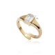 Rectangle Design CZ Wholesale Adjustable Ring 14k Gold Jewelry