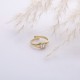 Rectangle Design CZ Wholesale Adjustable Ring 14k Gold Jewelry