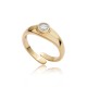 Round Design CZ Wholesale Adjustable Ring 14k Gold Jewelry