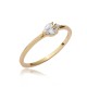 Tiny Heart CZ Wholesale Cluster Ring 14k Gold Jewelry