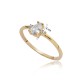 14k Gold Jewelry Pear CZ Wholesale Cluster Ring