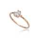 14k Gold Jewelry Pear CZ Wholesale Cluster Ring