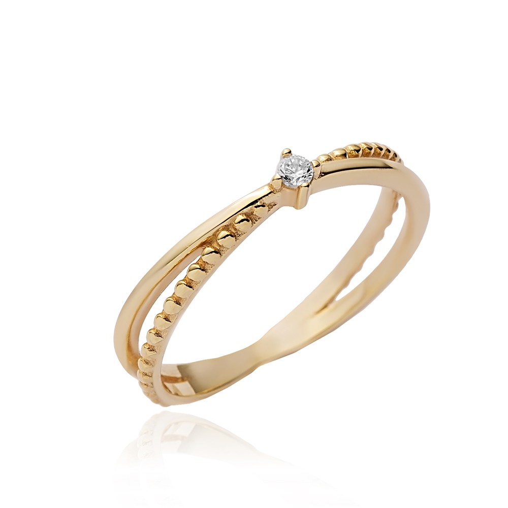 Dainty Design CZ Turkish 14k Gold Wholesale Cluster Ring