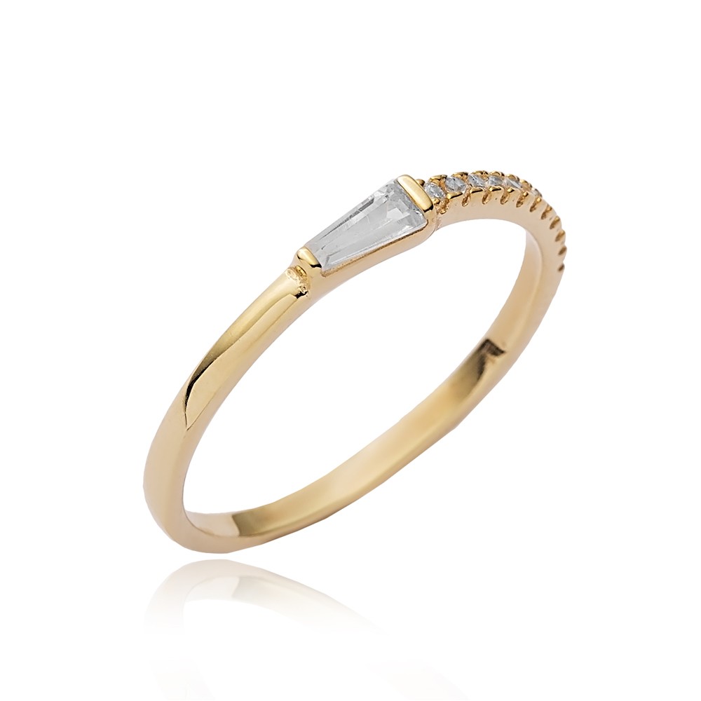 Baguette CZ Handmade 14k Gold Wholesale Cluster Ring